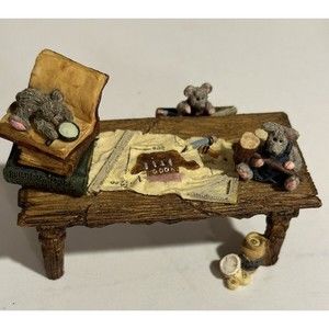 Vtg Boyds Bears Noah's Pageant Noah's Genius at Work Table Arc Building#2429